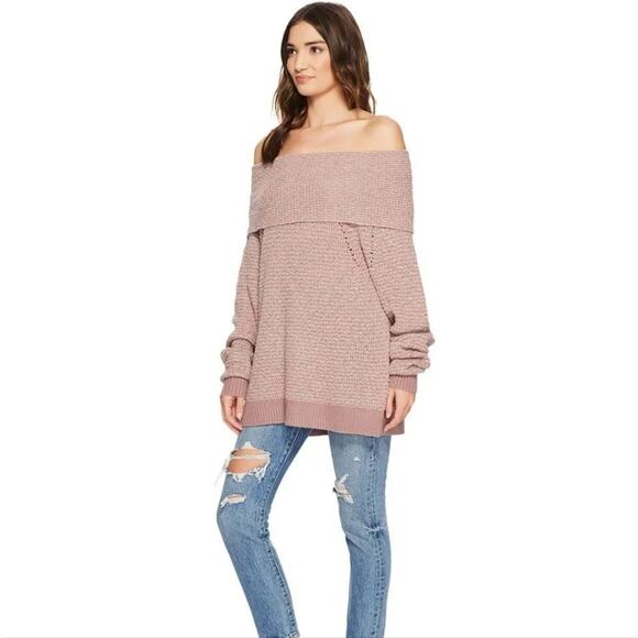 Free People By Your Side Cowl Neck or Off Shoulder Sweater Oversized XS - Picture 11 of 12